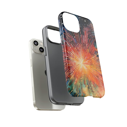 Summer Fireworks in Watercolor - Impact Resistant Phone Case